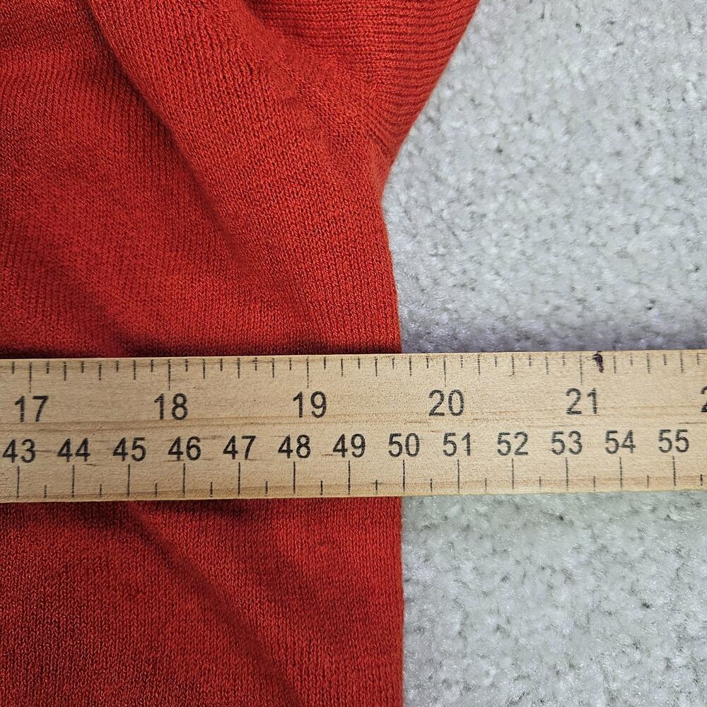 J Jill Sweater Womens M Orange Easy Fit V Neck Knit Lightweight Pullover - Picture 5 of 8
